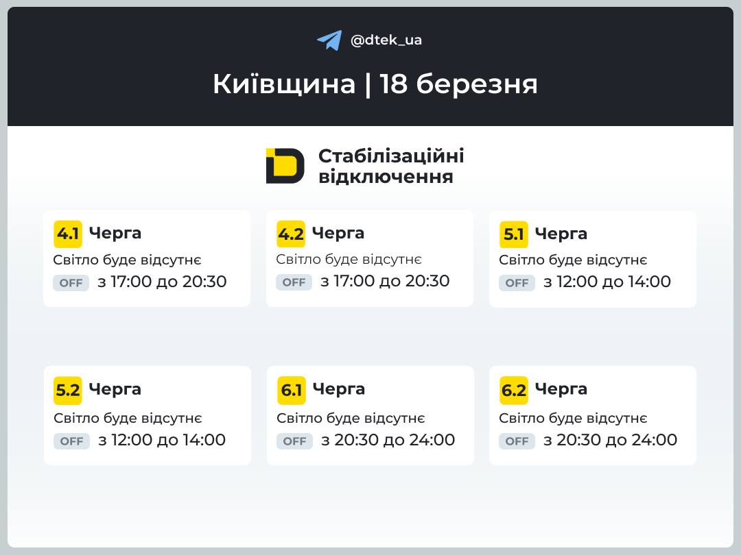 Графики отключения света вернулись: где в Украине не будет электричества 18 марта